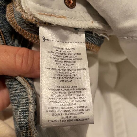 Joie Gracelyn Borderline White Blue High Rise Jean - Picture 8 of 11